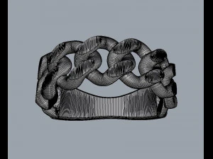 Cuban Link Ring 3D Print Model
