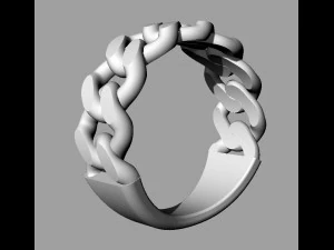 Cuban Link Ring 3D Print Model