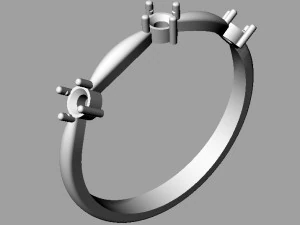 Collectible Gemstone Ring 3D Print Model
