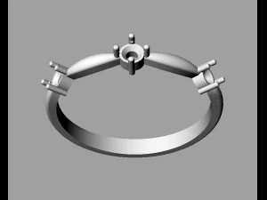 Collectible Gemstone Ring 3D Print Model