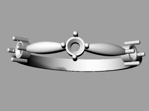 Collectible Gemstone Ring 3D Print Model