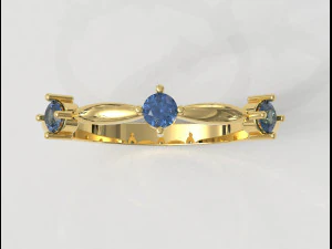 Collectible Gemstone Ring 3D Print Model