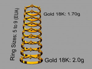 Collectible Gemstone Ring 3D 打印模型