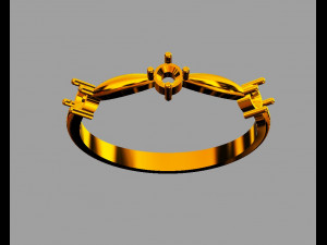 Collectible Gemstone Ring 3D 打印模型