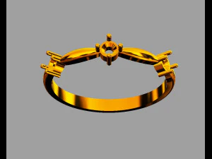 Collectible Gemstone Ring 3D Print Model
