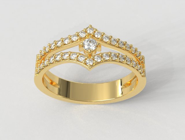 Solitaire Ring 3D 프린트 모델 .c4d .max .obj .3ds .fbx .stl .blend