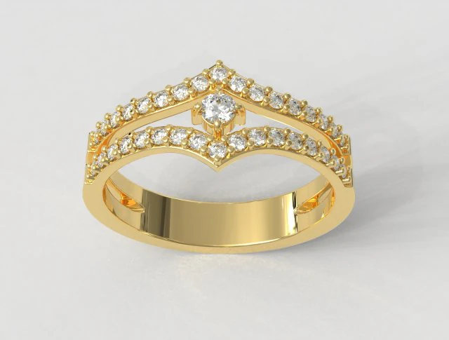 Cincin Solitaire Model Cetak 3D .c4d .max .obj .3ds .fbx .stl .blend 