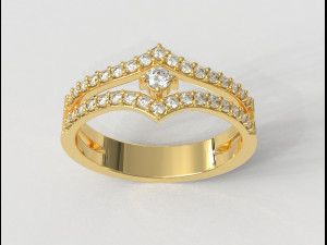 Solitaire Ring 3D Принт Модель