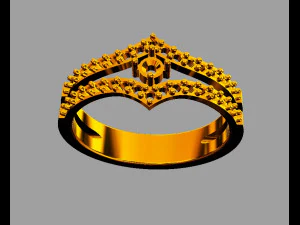 Cincin Solitaire Model Cetak 3D