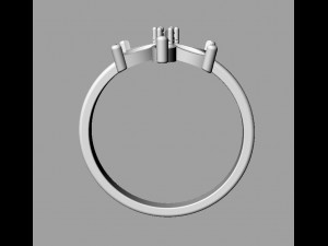 Flower Gemstone Ring 3D Print Model