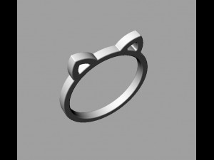 Cat Ring 3D Print Model