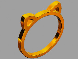 Cat Ring 3D Print Model