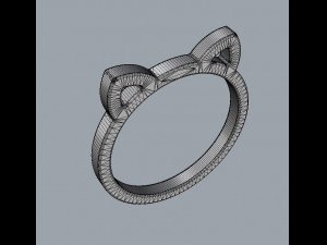 Cat Ring 3D Print Model