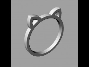 Cat Ring 3D Print Model