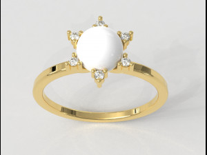 Pearl Classic Ring Model do druku 3D