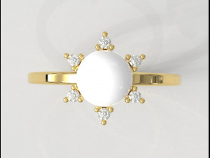 Pearl Classic Ring 3Dプリントモデル
