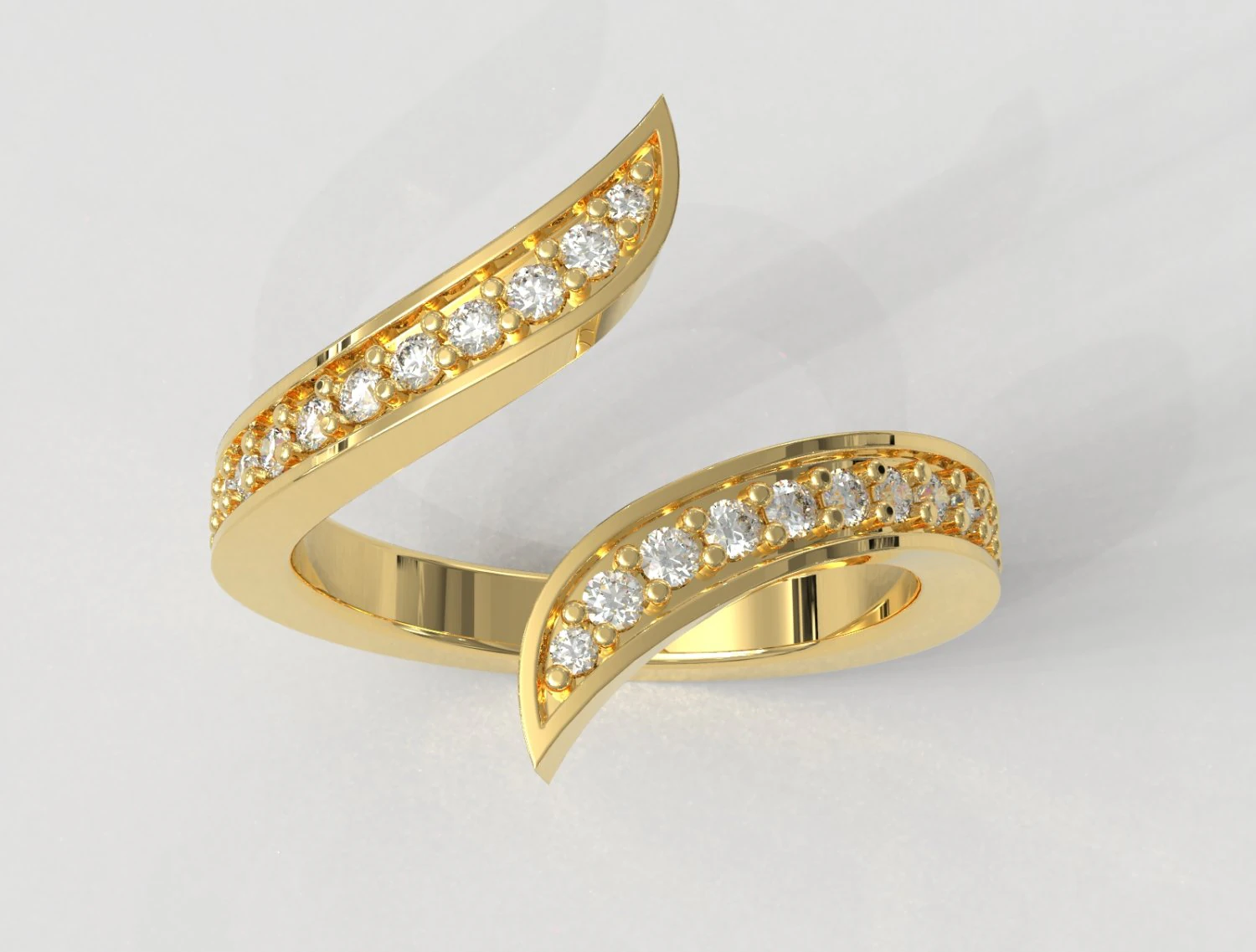Diamond Modern Ring 3D Print Model .c4d .max .obj .3ds .fbx .stl .blend 