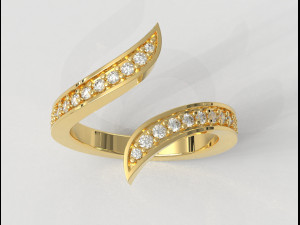Diamond Modern Ring 3D Print Model