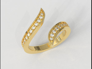 Diamond Modern Ring 3D Print Model
