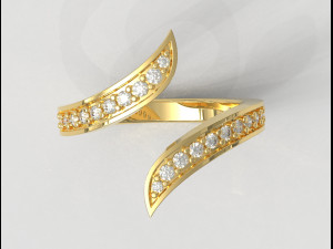 Diamond Modern Ring 3D Print Model