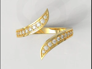 Diamond Modern Ring 3D Print Model