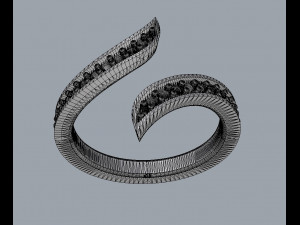 Diamond Modern Ring 3D Print Model