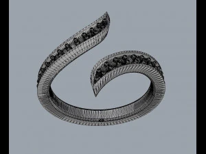 Diamond Modern Ring 3D Print Model