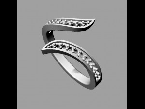 Diamond Modern Ring 3D Print Model