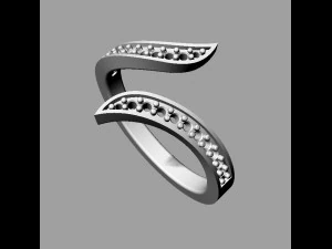 Diamond Modern Ring 3D Print Model