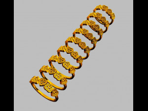 Hearts Diamond Ring Model do druku 3D