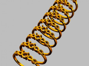 Infinity Solitaire Ring 3D Print Model