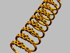 Infinity Solitaire Ring 3D Print Model