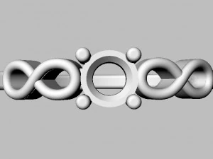 Infinity Solitaire Ring 3D Print Model
