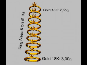 5mm Diamond Solitaire Ring 3D Print Model