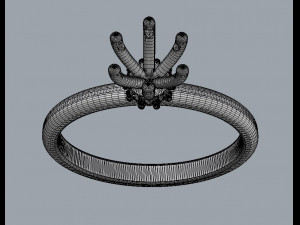 5mm Diamond Solitaire Ring Modelo de Impressão 3D