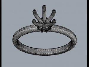 5mm Diamond Solitaire Ring 3D Print Model