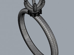 5mm Diamond Solitaire Ring Modelo de Impressão 3D