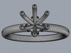 5mm Diamond Solitaire Ring 3D Print Model