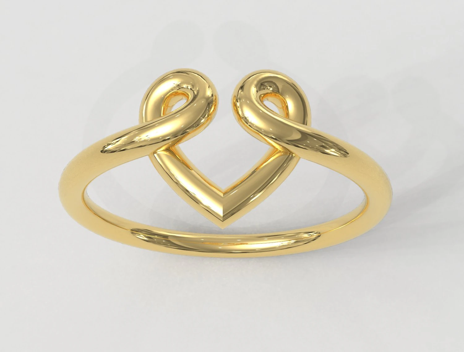 Heart Knot Ring 3D Print Model .c4d .max .obj .3ds .fbx .stl .blend 