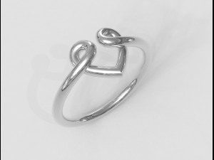 Heart Knot Ring Model Cetak 3D