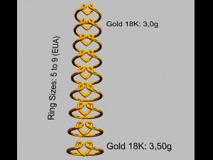 Heart Knot Ring Model Cetak 3D