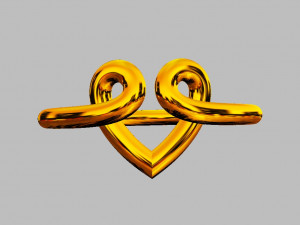 Heart Knot Ring Model Cetak 3D