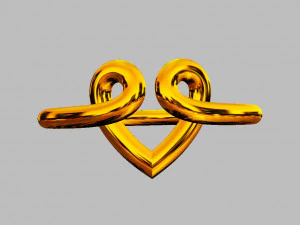 Heart Knot Ring 3D Print Model