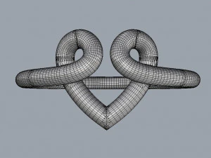 Heart Knot Ring 3D Print Model