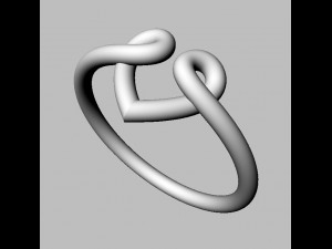 Heart Knot Ring Model Cetak 3D