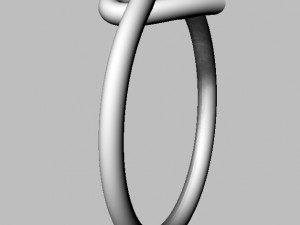 Heart Knot Ring Model Cetak 3D
