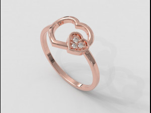 Heart Diamond Ring Modèles 3D en vedette