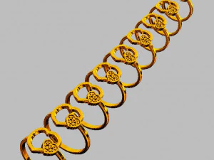 Anillo de diamantes con forma de coraz&oacute;n Modelo de impresión 3D