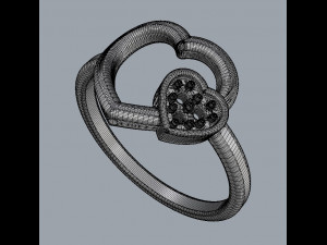 Heart Diamond Ring Modèles 3D en vedette