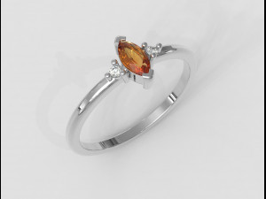 Marquise Gemstone Ring 3D 프린트 모델